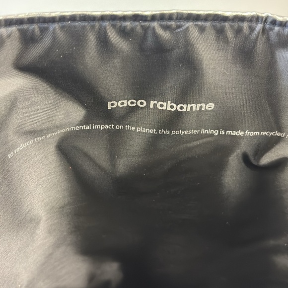 Paco Rabanne Unisex Silver Metallic Nylon Crossbody / Sling / Shoulder Bag - Picture 8 of 10